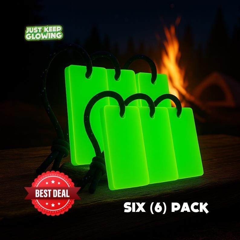 Glow in Dark Emergency Light Reusable Glow Stick Camping Survival EDC – USA