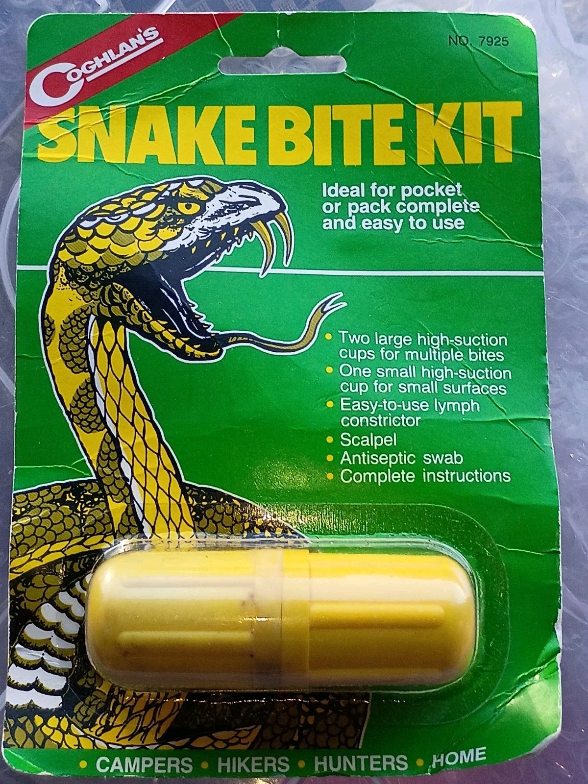 Coghlan’s Yellow Snake Bite Kit Lightweight w/ Suction Cups & Constrictor