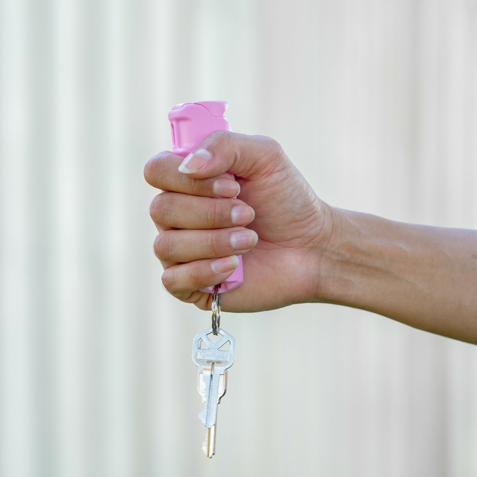 2 Police Magnum pepper spray .5oz pink flip top keychain self defense protection