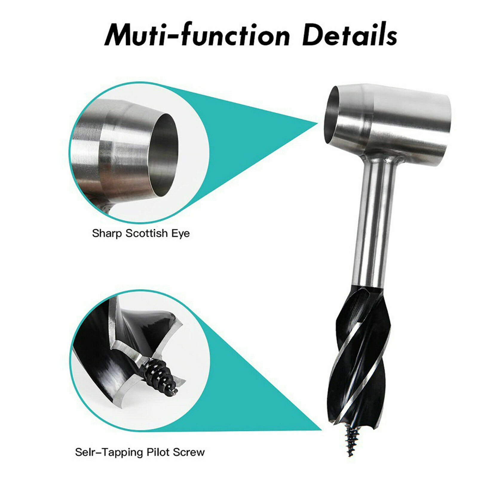 Manual Hand Auger Wrench Wood Drill Kitfor Bushcraft Outdoor Survival Tool US