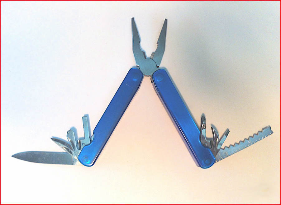 Magnesium Fire Starter, Pliers Multi-Tool, Space Blanket and Bag, H20 Proof