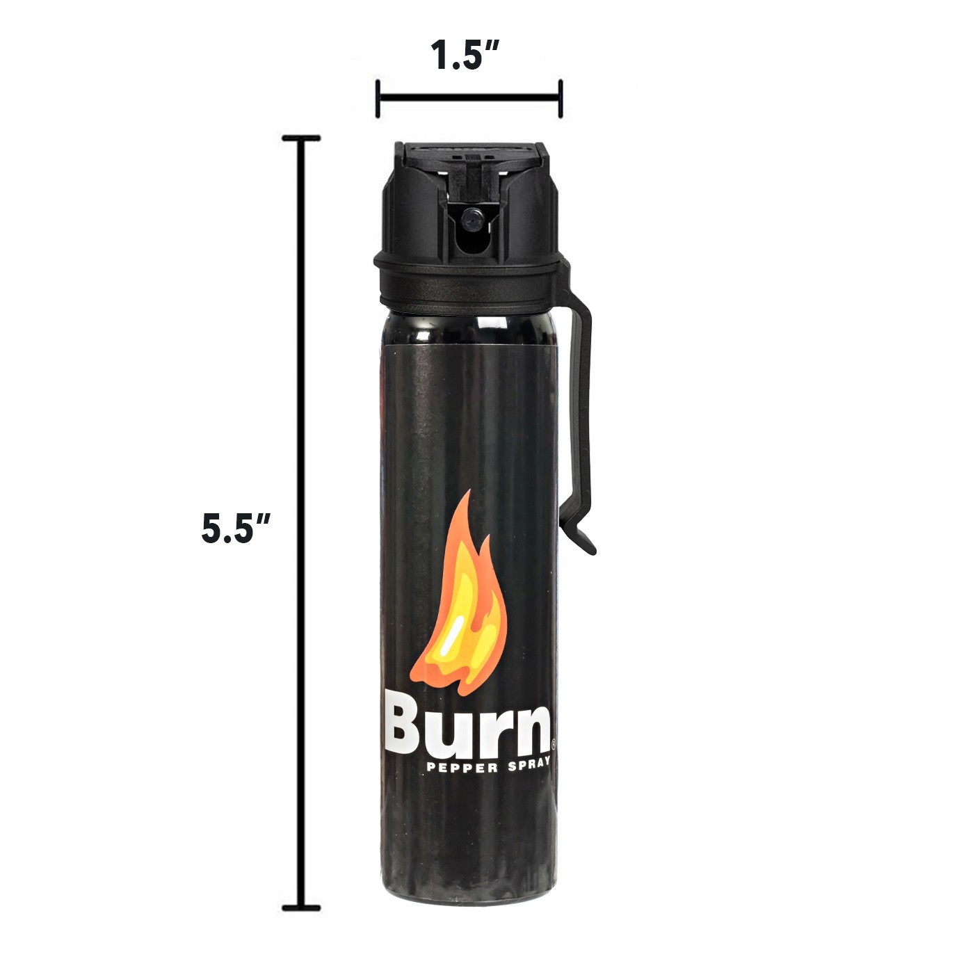 Pepper Spray Burn 2 Pack 3.7oz Police Strength Fog OC Defense Security Belt Clip