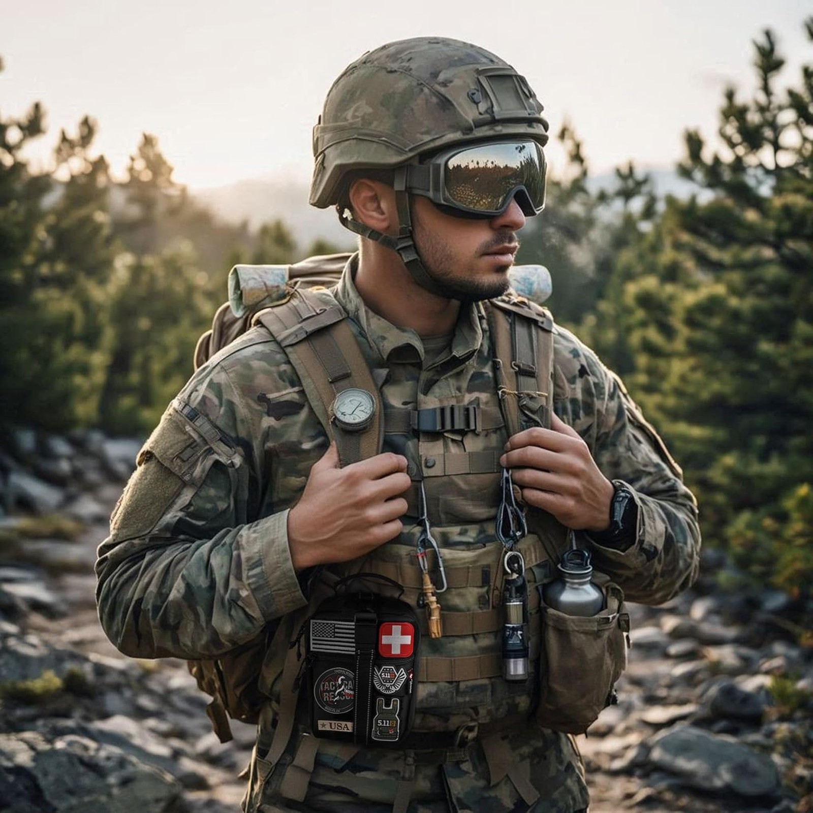 First Aid Kit Survival with Israeli Bandage Chest Seal Tourniquet Splint