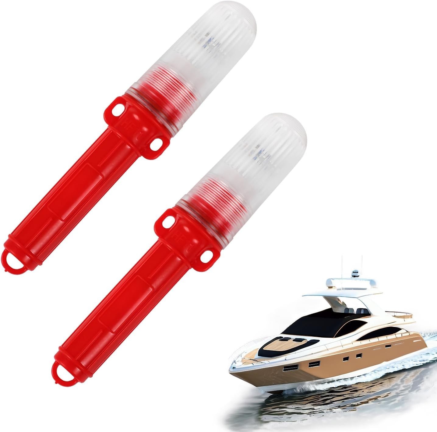 Emergency Marine Flares – 2-Pack LED Distress Signal Lights for Boating Safety