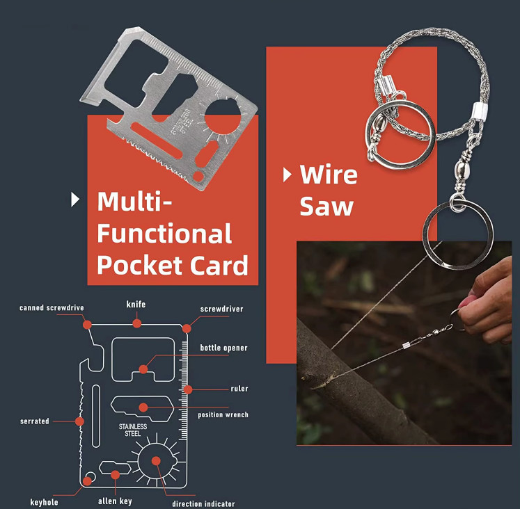 New Outdoor Survival Gear Set for Camping & Hiking DIY Emergency Kit for Camping