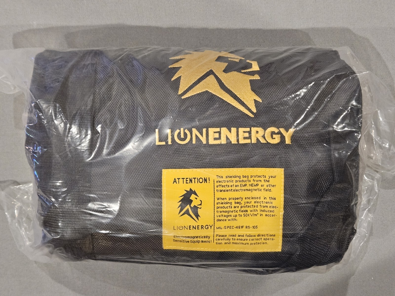 LION ENERGY MIL-SPEC 461-F R5-105 EMP SHIELDING BAG FOR ELECTRONICS – BRAND NEW