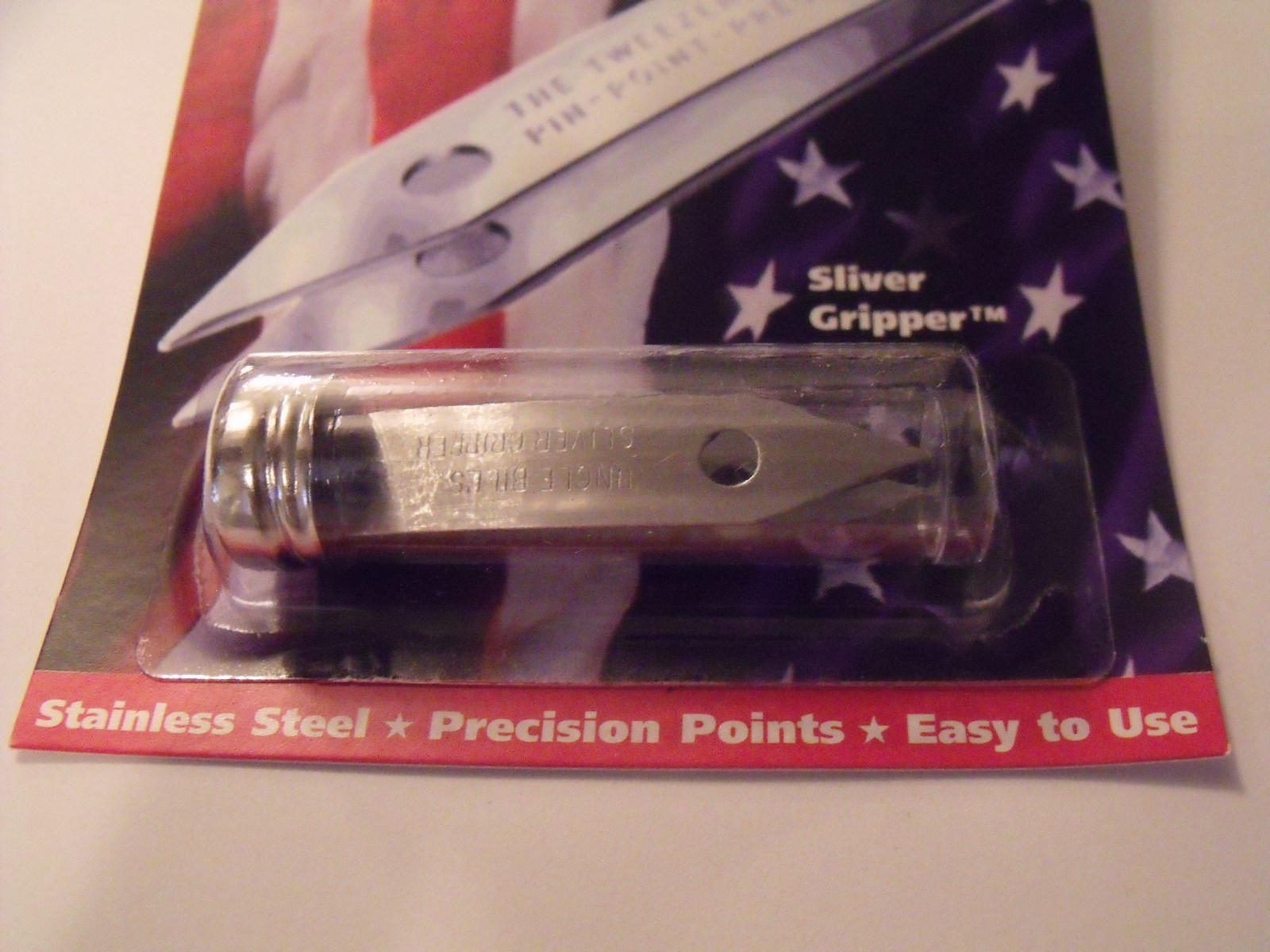 Uncle Bill’s Sliver Gripper TWEEZER, In Tube – Made in USA – EDC/Survival Tool
