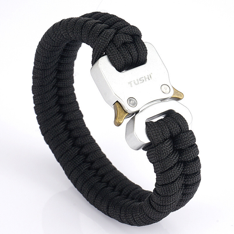 Quick Unlock Outdoor Survival Tactical Bracelet Woven Survival Tool Adjustable