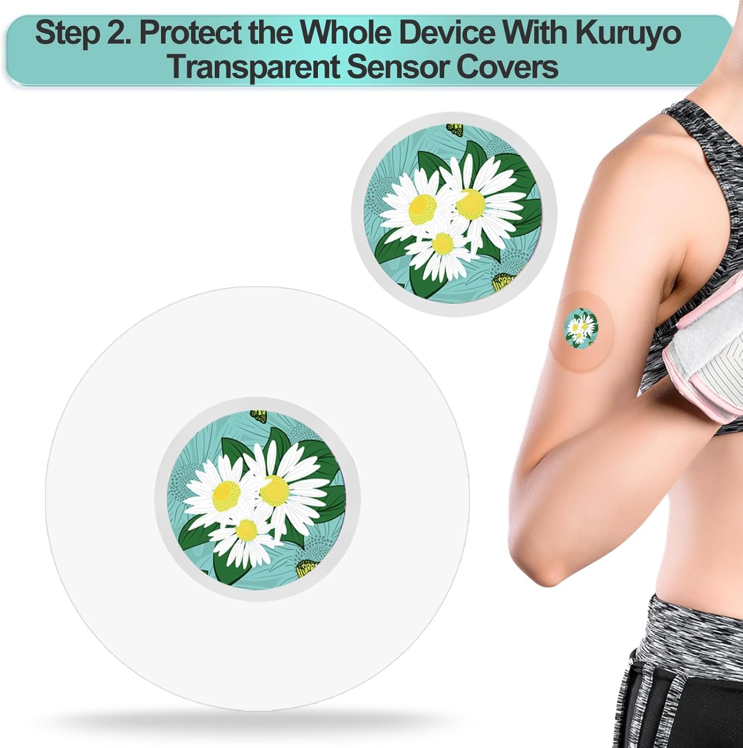 Waterproof Sensor Covers for Libre 3 Freestyle Sticker 40 Pack