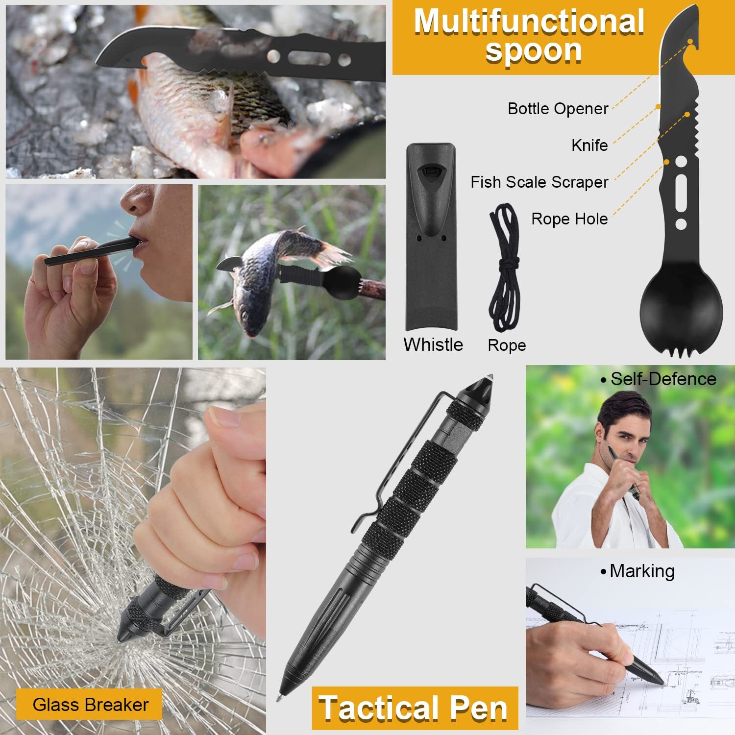 Survival Kit, Gifts for Men Dad Husband, Emergency Survival Gear and Equipment