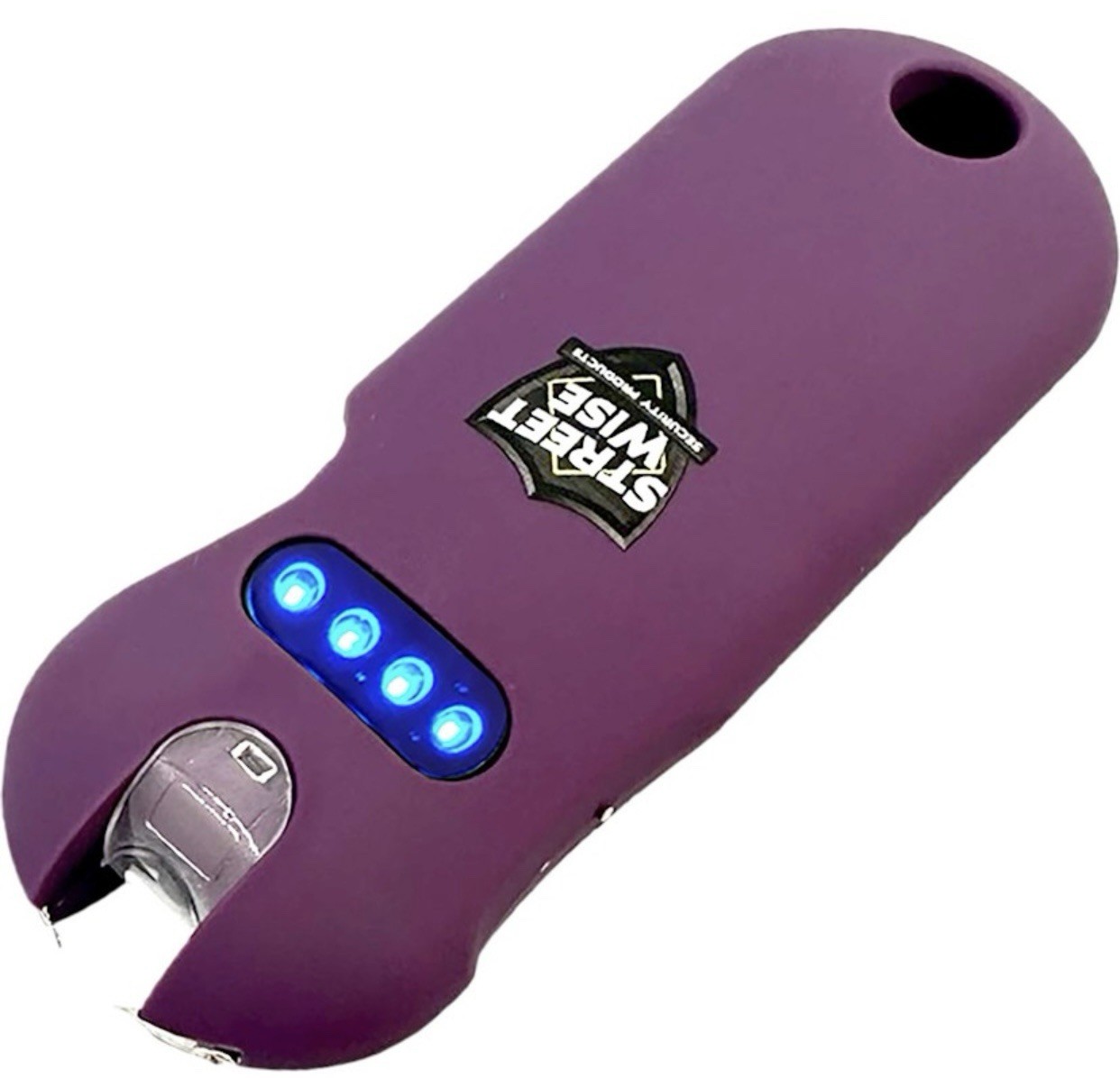 SMART RECHARGEABLE Stun Gun WOMEN MINI LED QUICK KEY RELEASE battery meter FLASH