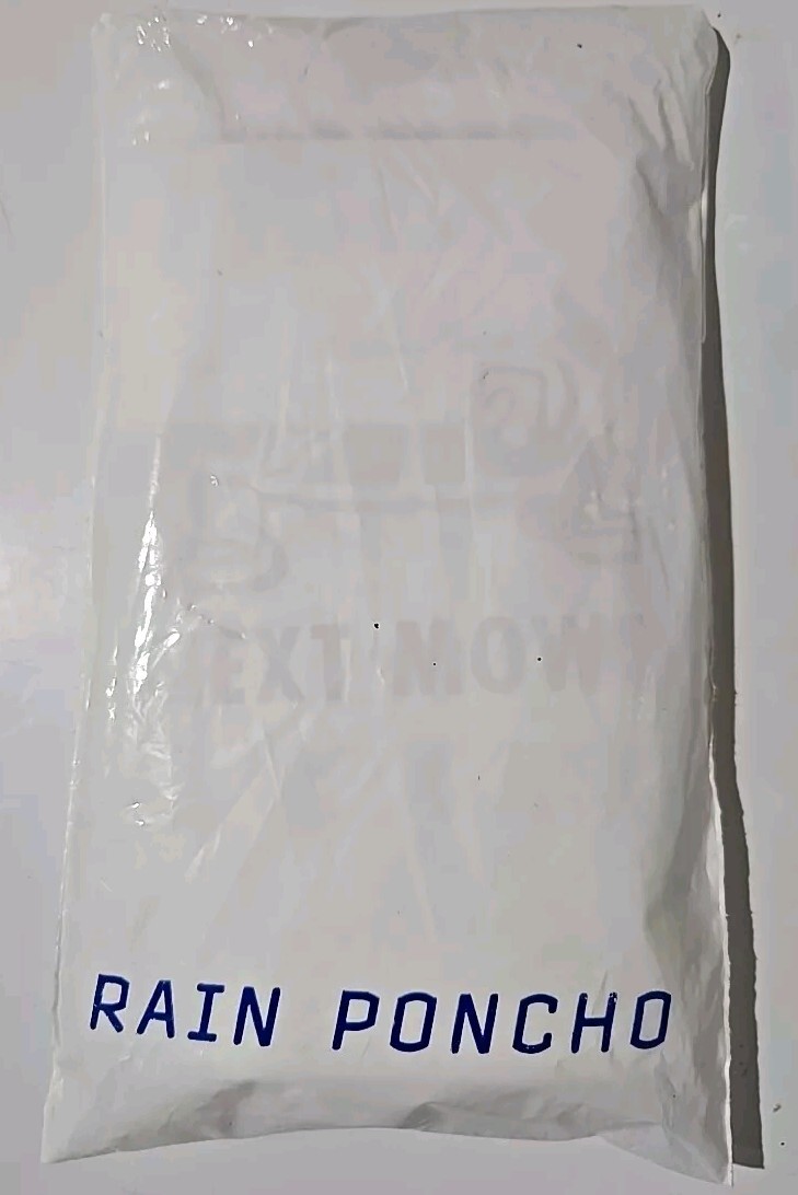 MAD DASHER ADULT HOODED PLASTIC RAIN PONCHO, Grasshopper Mower Logo, New, 4 PK