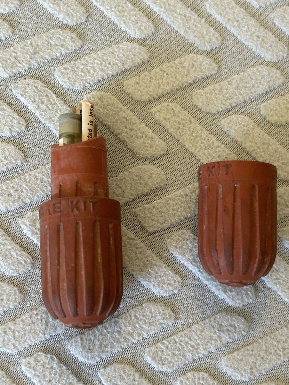 Vtg CUTTER Snake Bite Kit Double Rubber Capsule – Obsolete Collectible – 1965