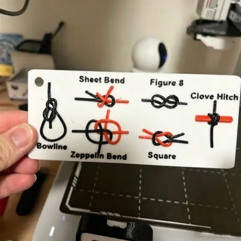 Waterproof Knot Tying Guide Cards Rope Learning Knot Tying Training Board
