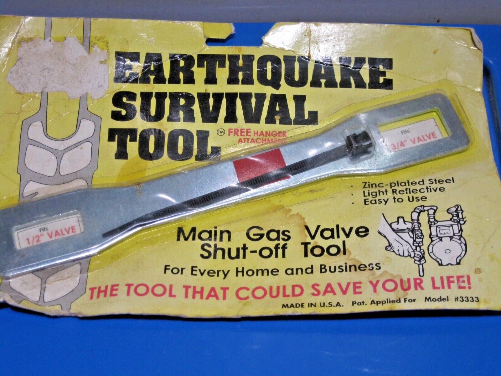 Ready America Earthquake Survival Tool Gas Shut Off Wrench #3333 USA