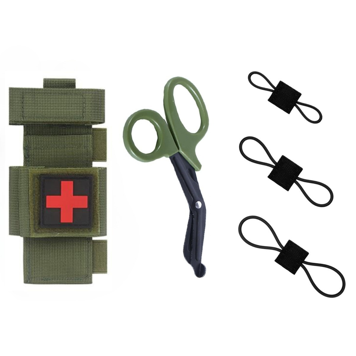 Portable IFAK trauma first aid tool storage, MOLLE tourniquet storage bag