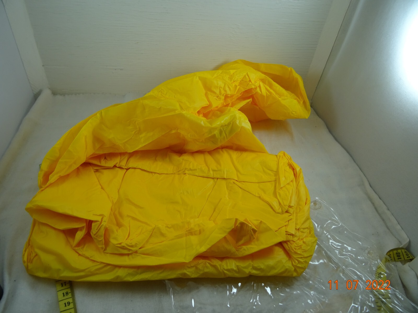 911 Call if you Can Emergency Rain Poncho Hooded in carry pouch Yellow OSFM Adlt