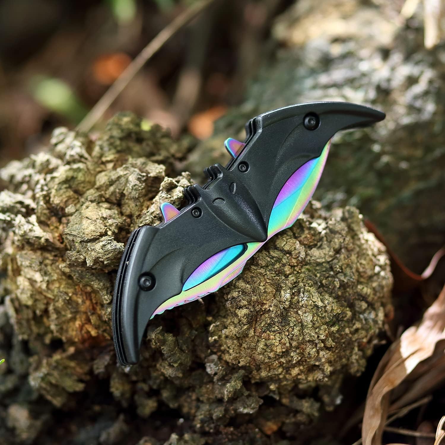 Color Bat Model Foldable Outdoor Survival Blade Camping Defense Tool