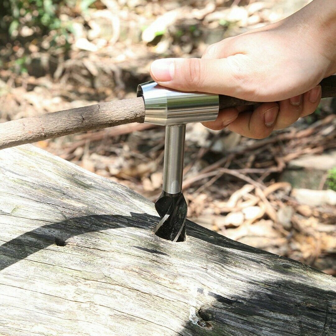 Survival Tools Manual Hand Auger for Bushcraft Settlers Outdoor Wrench Drill C#
