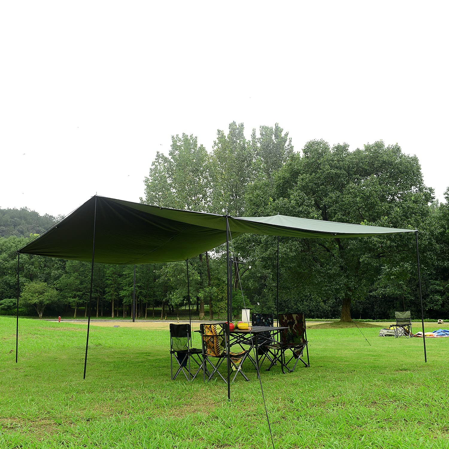 Wind Tour Portable Multifunctional Outdoor Camping 118×118 inches, Green