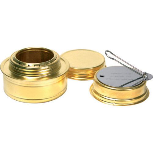 Esbit Alcohol Burner ESB87043 Brass construction with screw top lid and rubber g