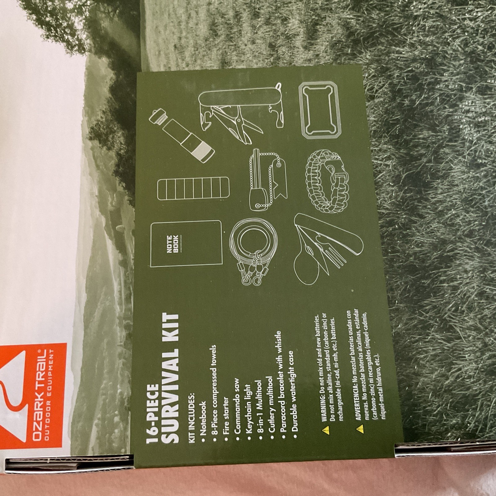 NIB Ozark Trail 16 piece Survival Kit