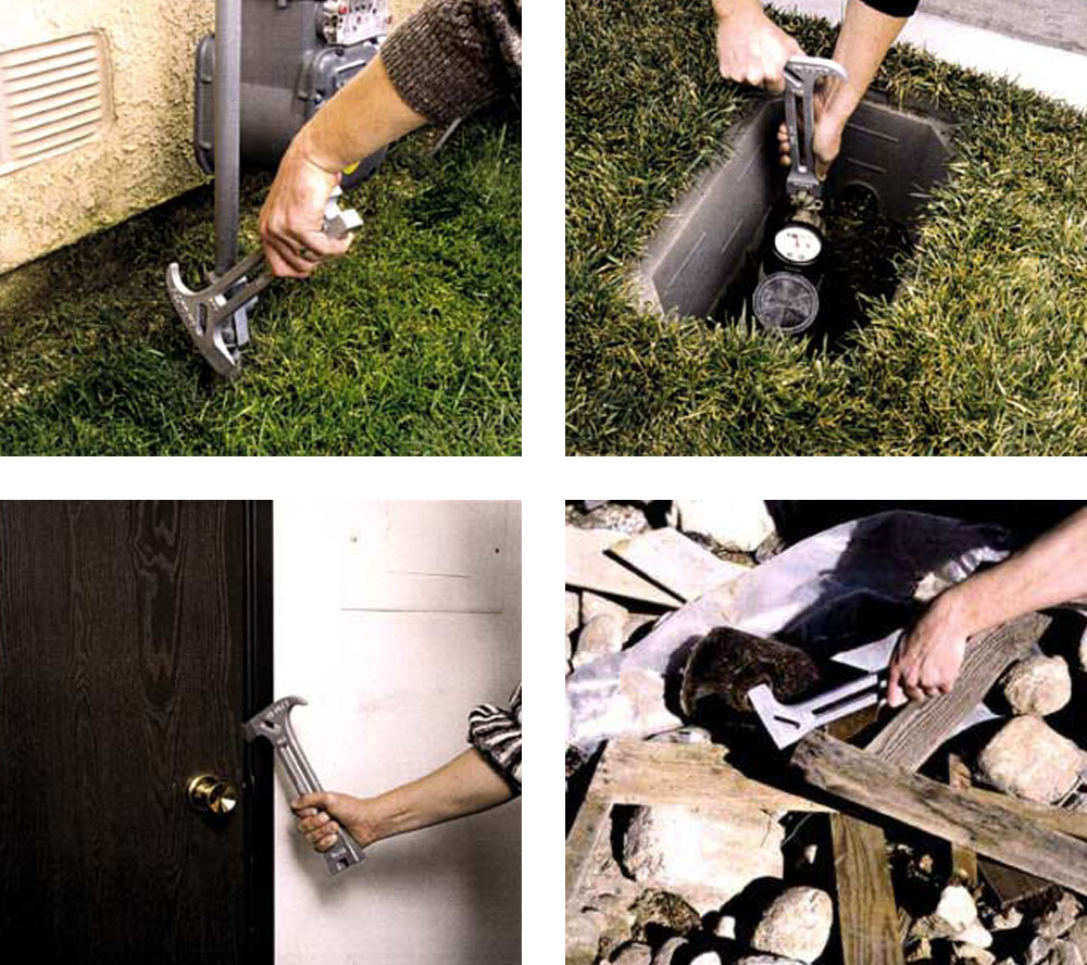 On Duty 4 in 1 Emergency Tool Gas Water Shutoff Entry Prybar Earthquake Kit