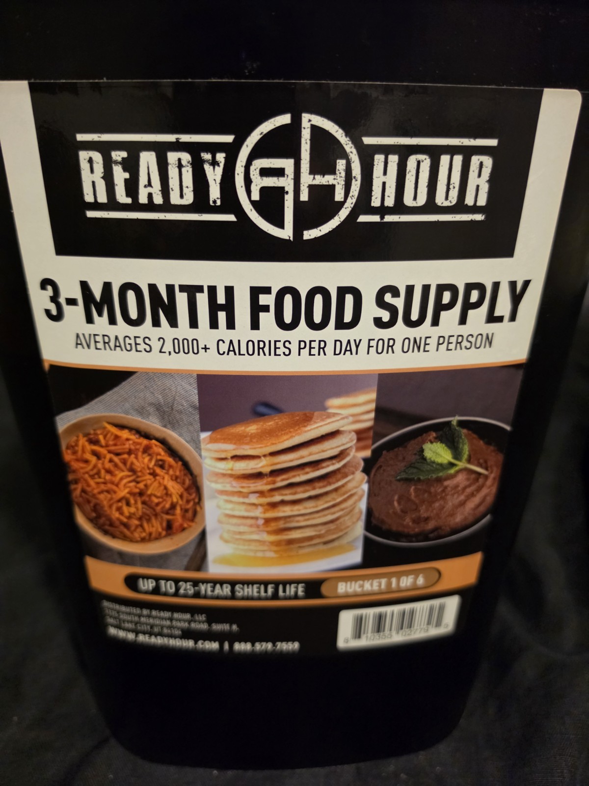 NEW! • READY HOUR 3 MONTH FOOD SUPPLY 25 year shelf life SURVIVAL KIT • BUCKET 1