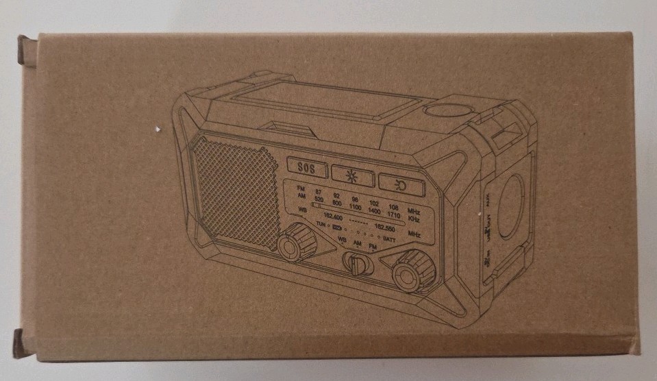 WR5 Emergency Solar Hand Crank Radio 10000mAh Weather AM FM Flashlight