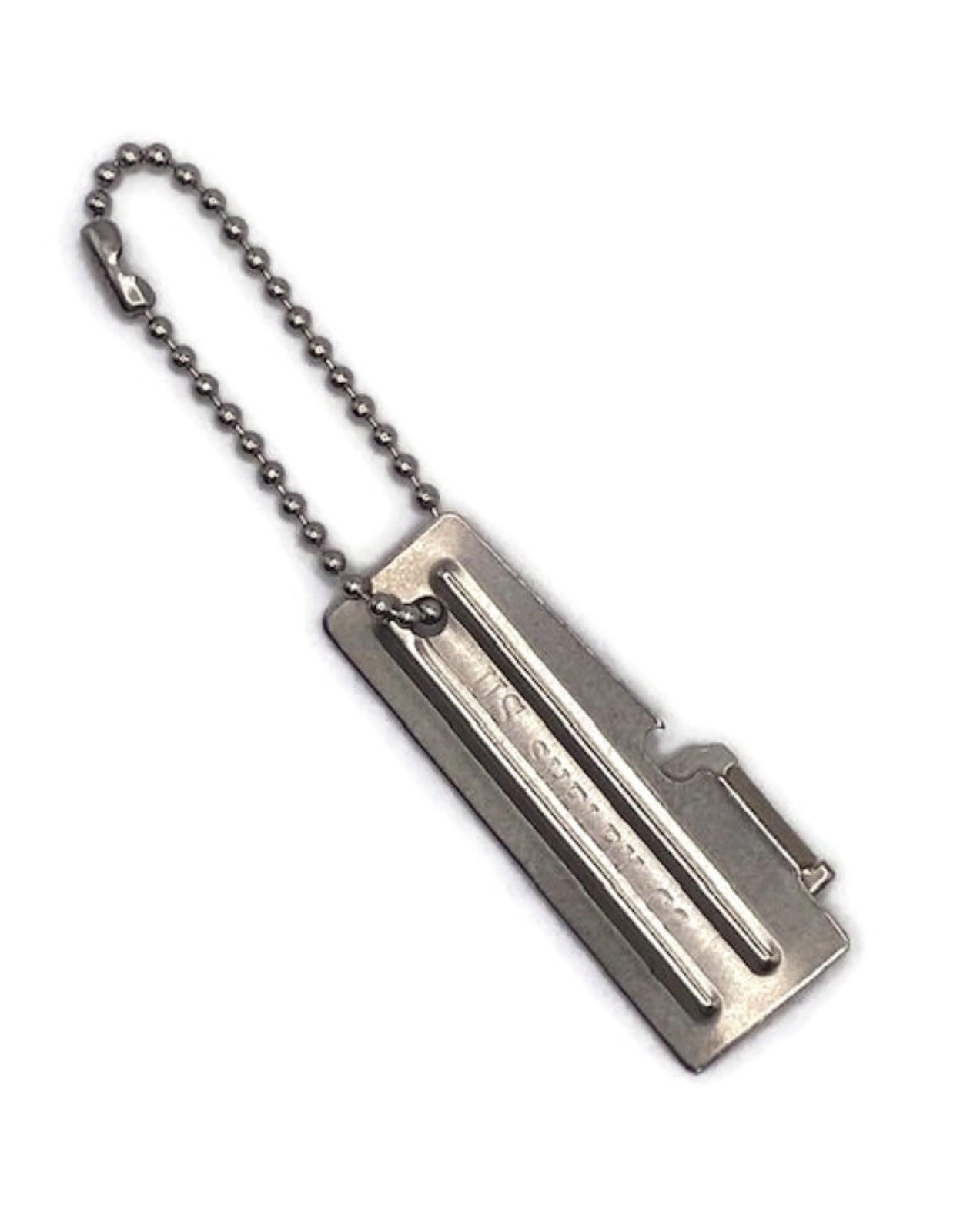 Original 4.5″ Dog Tag Chain – US Military Issue P51 Can Opener