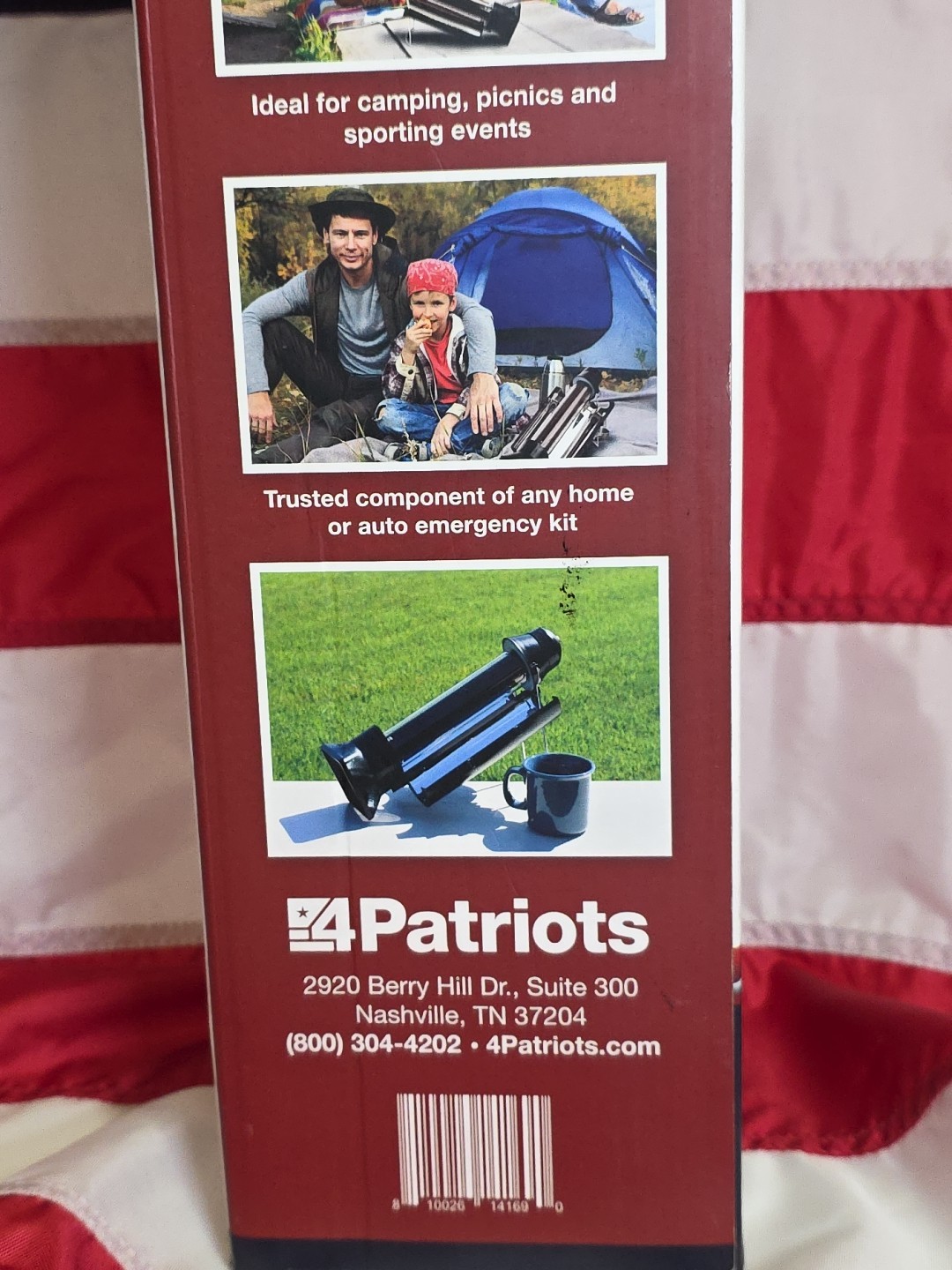 NEW 4Patriots Sun Kettle 500ml 16.9 fl oz Portable Solar Water Heater