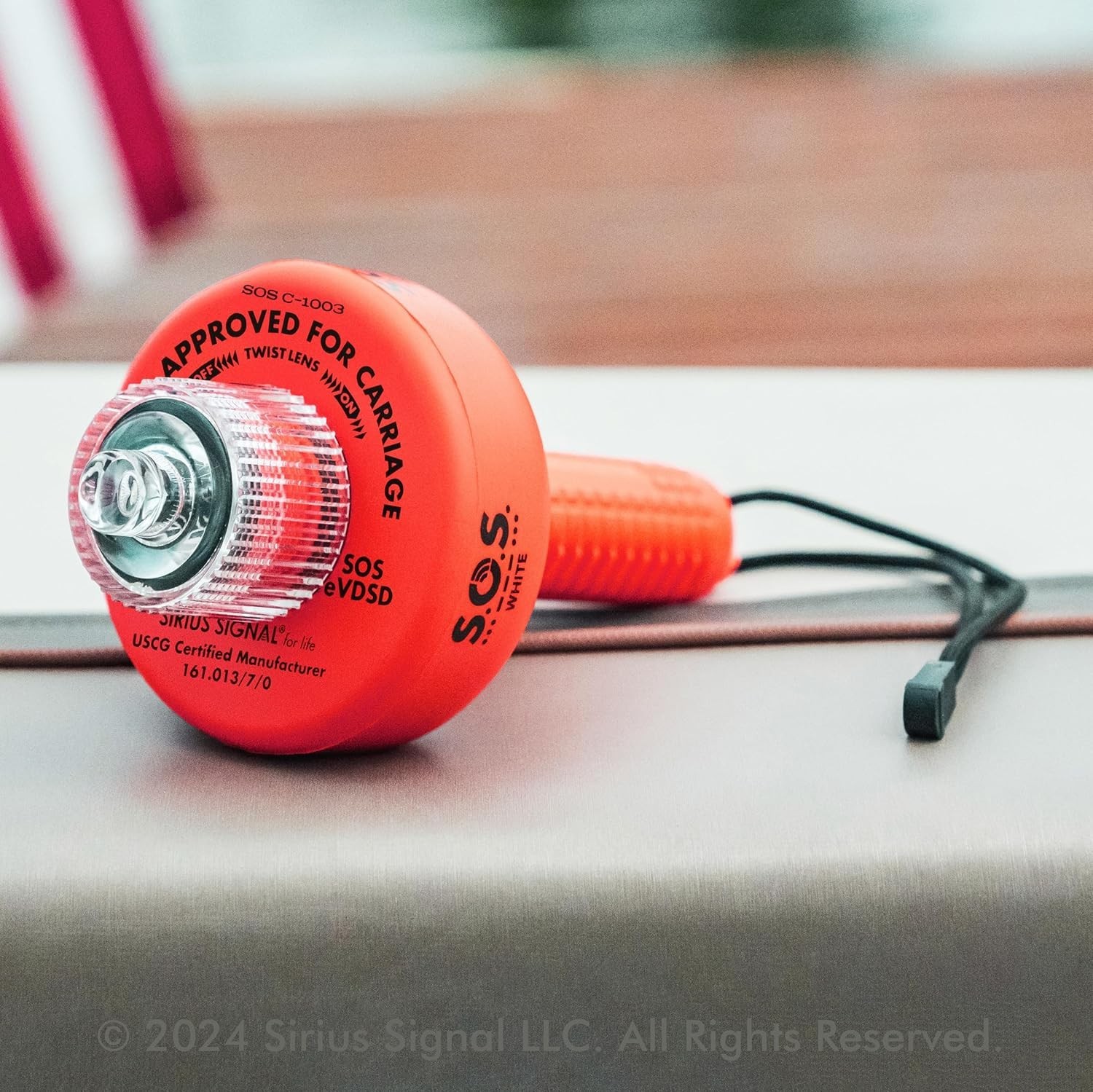 Electronic Distress Flare Flag Waterproof SOS Sea Emergency Signal USCG Approved