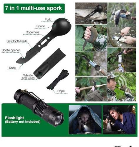 35-in-1 Survival Kit Emergency First Aid Camping Hiking Gear