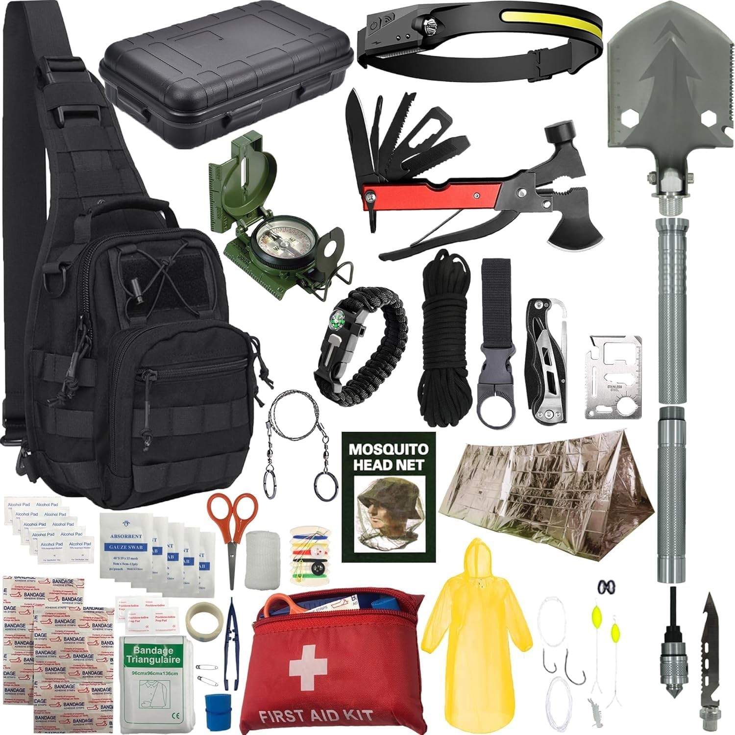 Alertoa Survival Kit – Survival Gear And Supplies Camping Gear 75-Piece 18-In-1