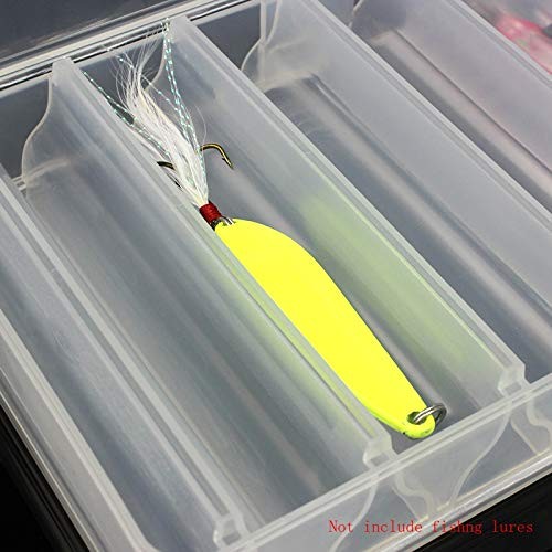 OriGlam Fishing Lure Box Tackle Storage Trays – Double Side 14 Clear