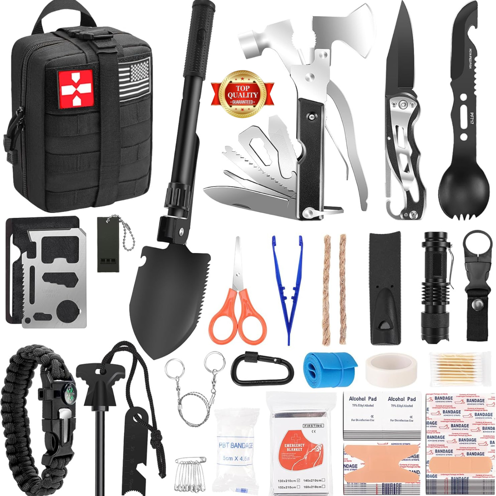 Gifts for Men Christmas Dad, Survival Kit, 150 PCS Survival Gear and Supplies Eq