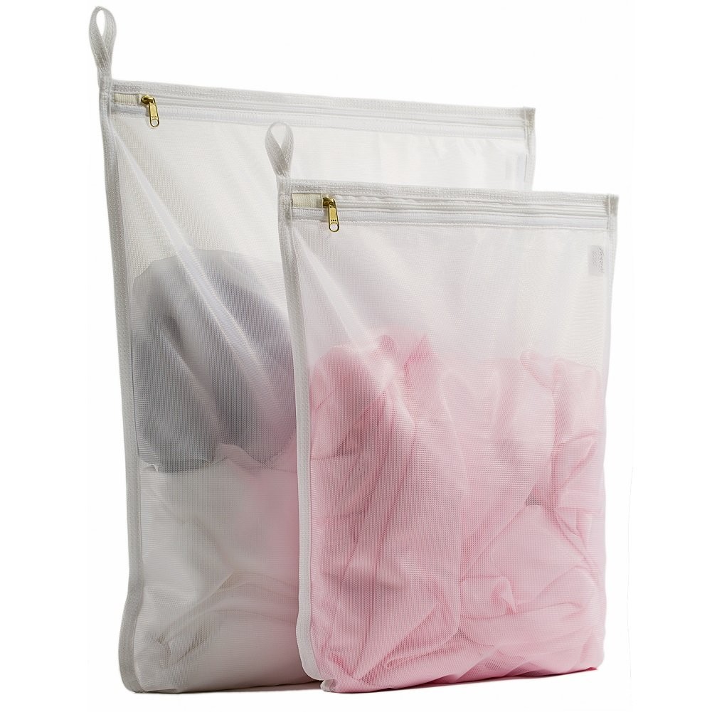 TENRAI Delicates Laundry Bags, Bra Fine Mesh Wash Bag for Large, White