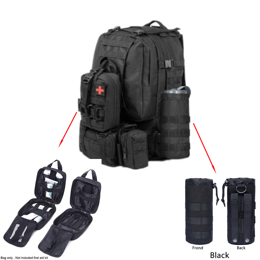 Survival and First Aid Kit 5 Piece Outdoor Survival Gear and Equipment Molle Bag