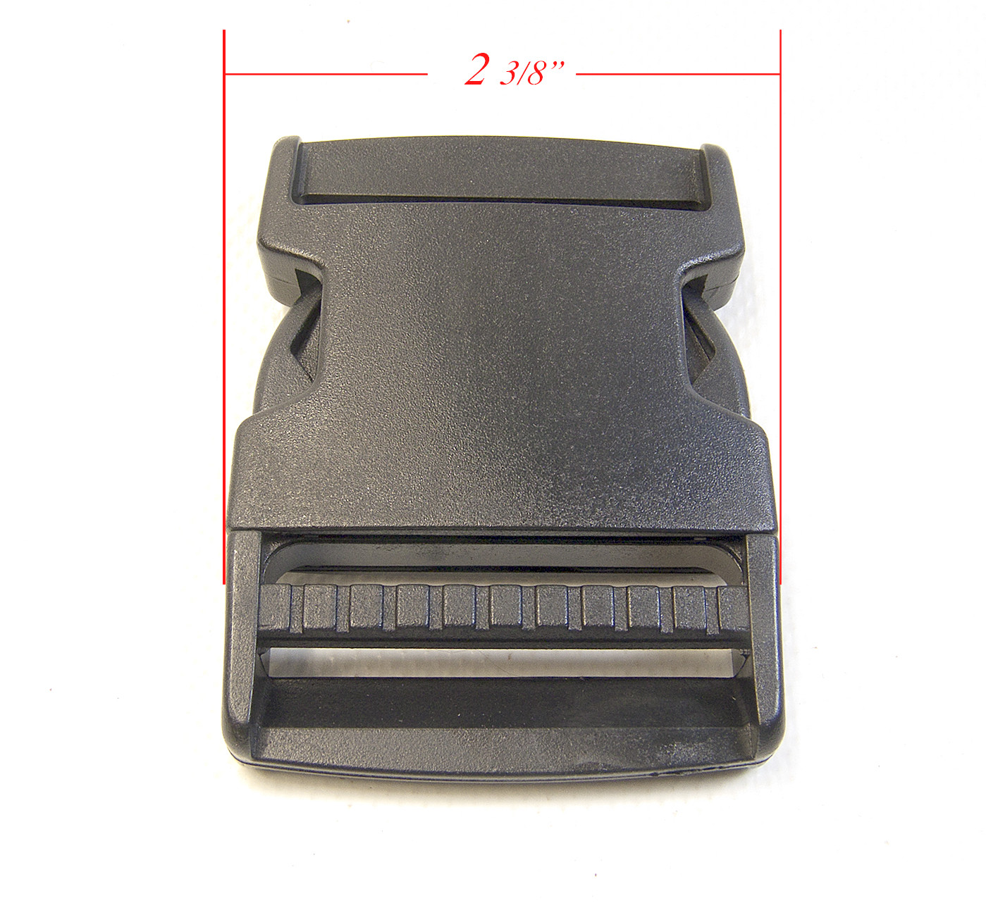 Quick Release Buckle, 2″ Inch, w/ Webbing Slide, Acetal Plastic 2 Pc. Set