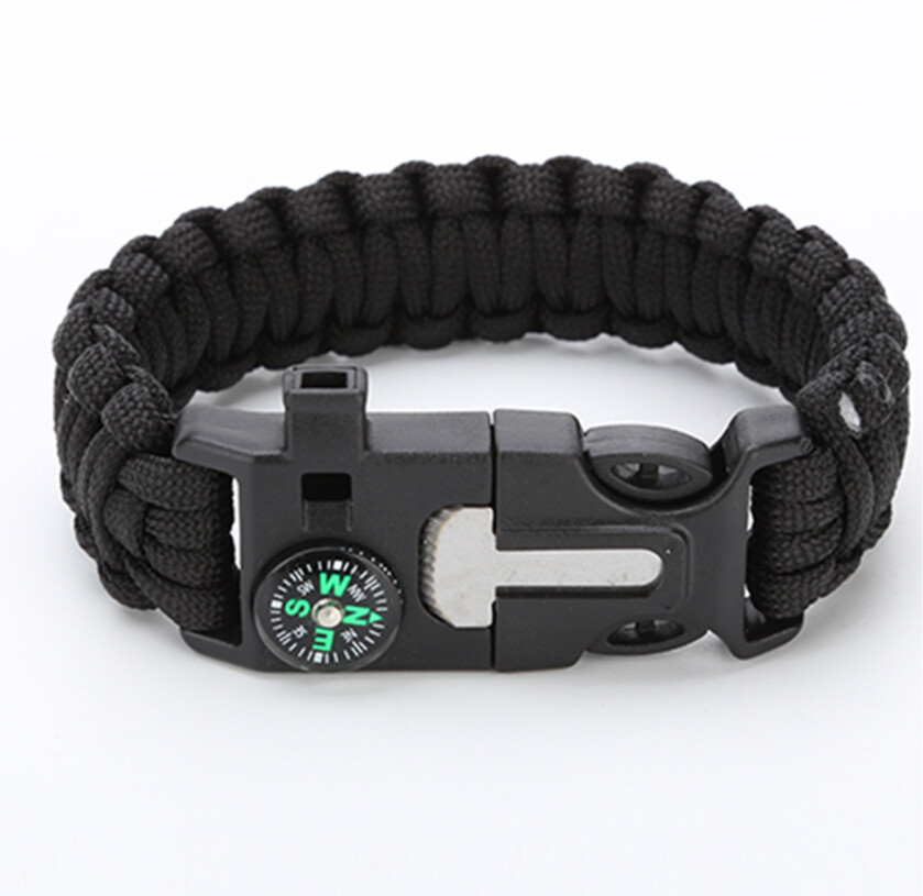 Parachute Woven Bracelet Compass Survival Hand Rope Outdoor Camping Emergency