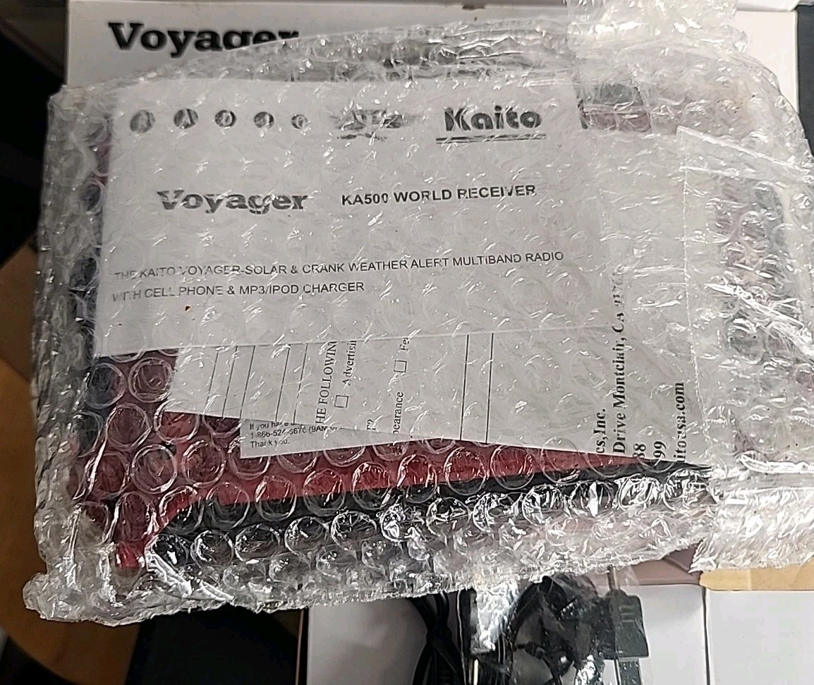 Red Kaito KA500 Voyager Solar Crank Battery Survival Radio AM FM Shortwave NEW