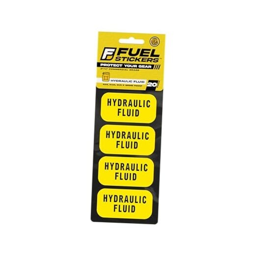 Hydraulic Oil Only Sticker | Cans, Containers, Drums, Tanks, and More – 20-Pack