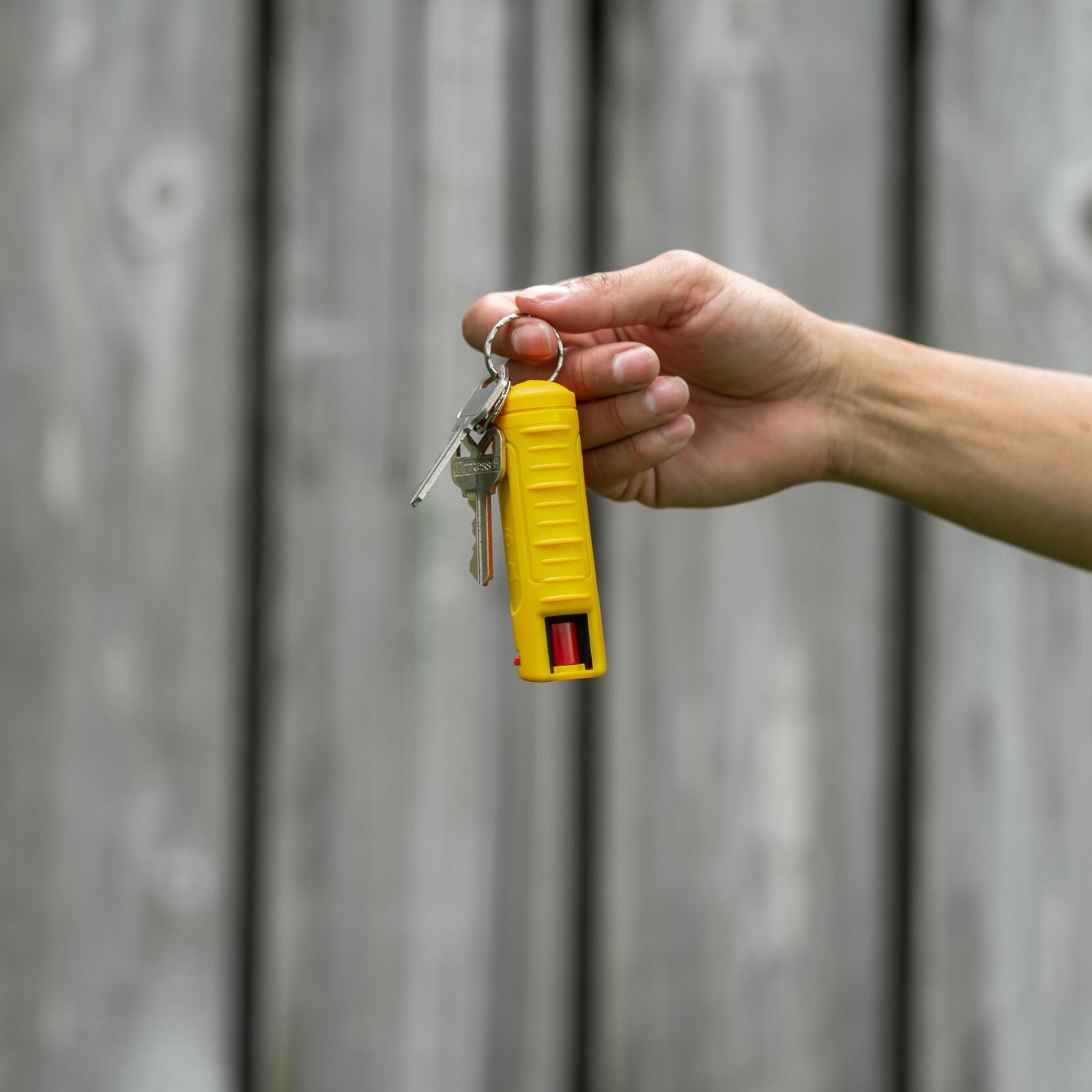 3 Police Magnum pepper spray .50oz yellow molded keychain defense protection OC