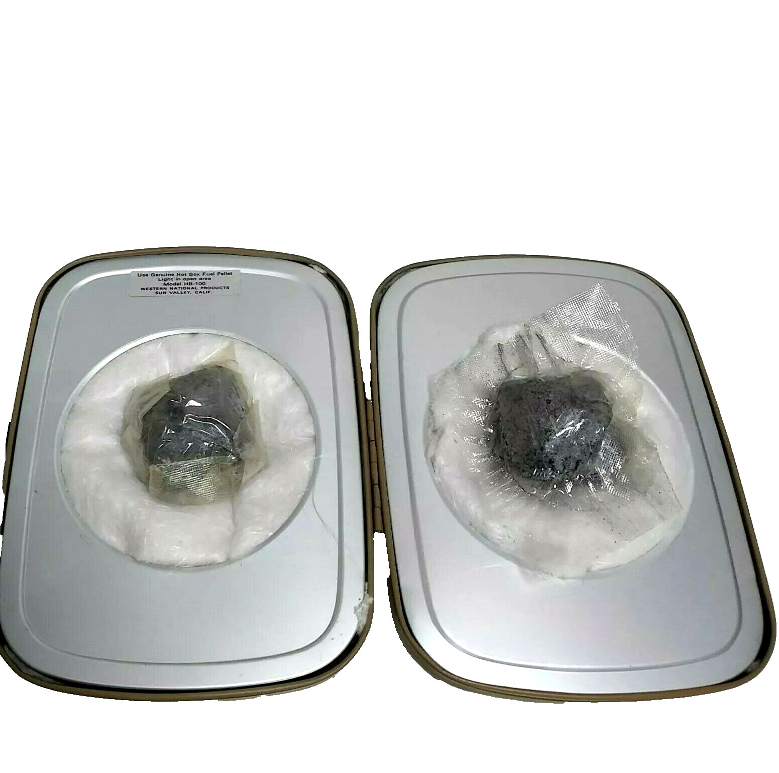 Vtg Portable Heater Hot Box HB100 Camping Hiking, Outdoor w 2 New Pellets Japan