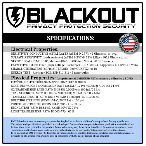 FARADAY CAGE EMP ESD BAGS 3 PC PHONE SIZE 5″ X 7″ ULTRA THICK By BLACKOUT