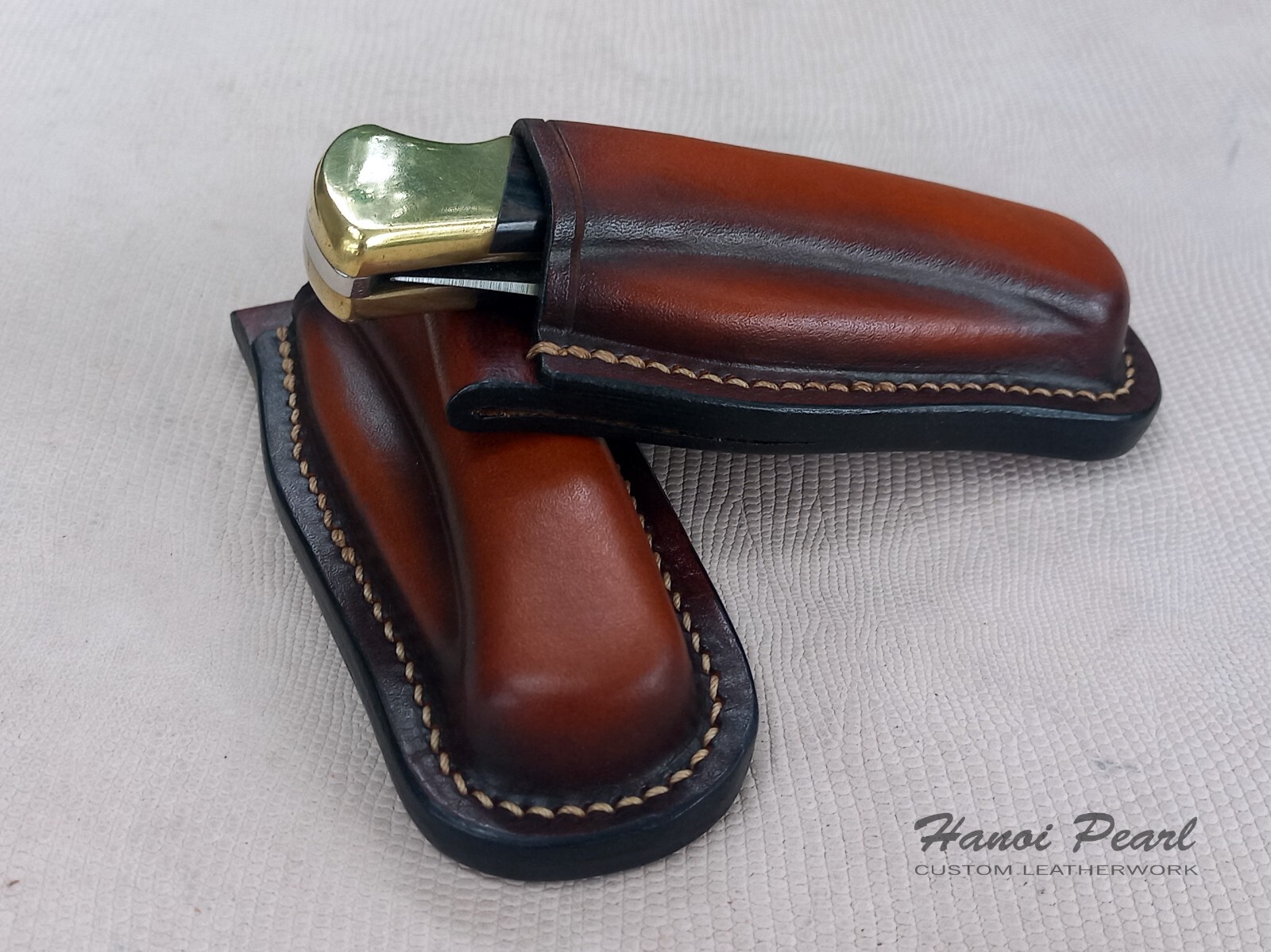 Custom Buck 110 Sheath | Vertical Belt Loop Sheath | Right Handed Sheath