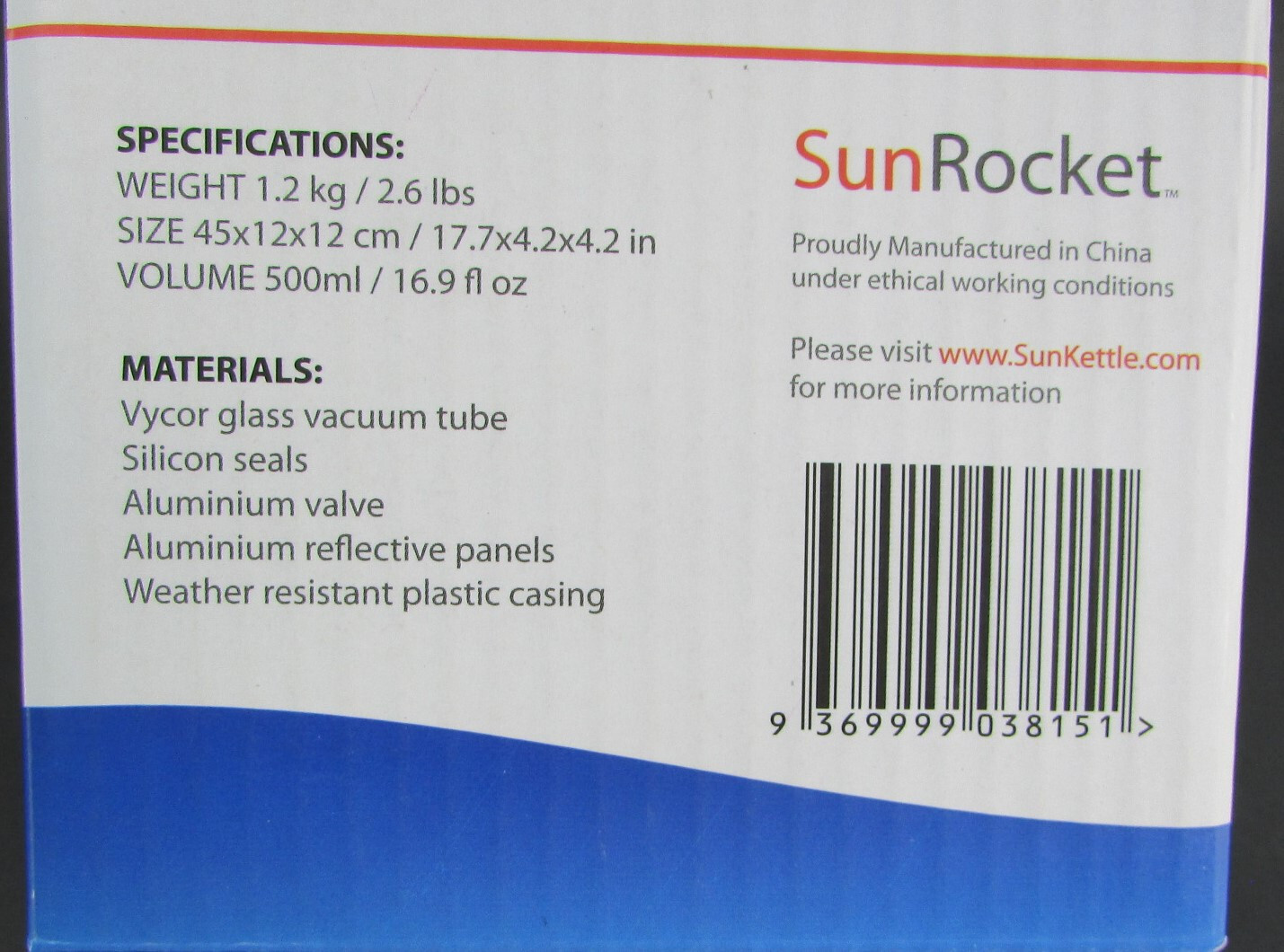 SunRocket 🟡 Solar Water Heater & Thermos NIB