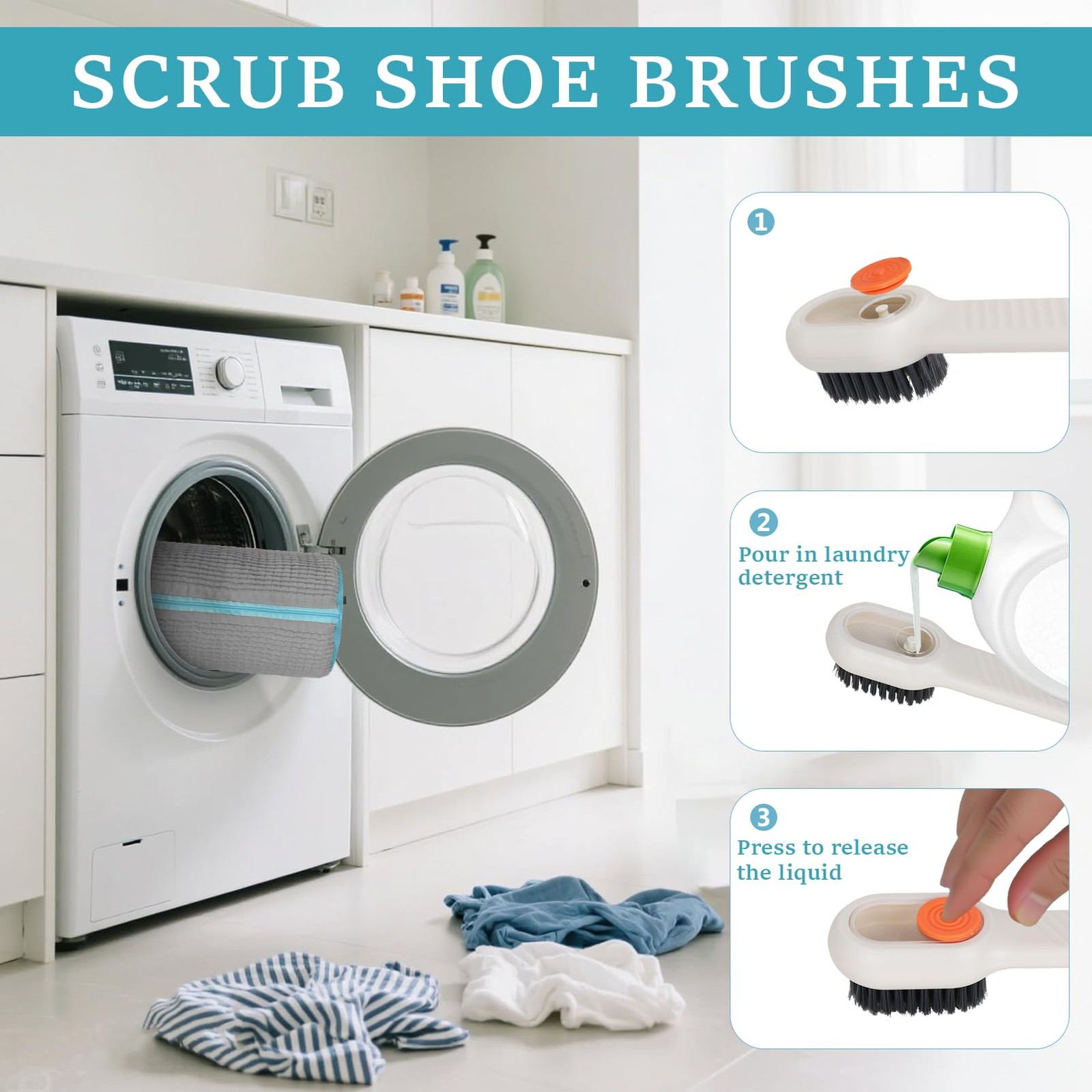 XXL Shoe Washing Machine Bag – 2 Pcs Laundry for Washer and Grey