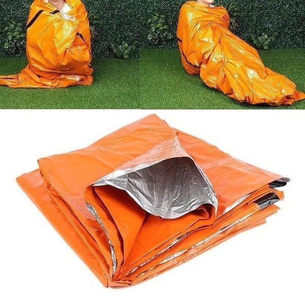 Emergency Survival Sleeping Bag Waterproof Thermal Mylar Outdoor Rescue Gear