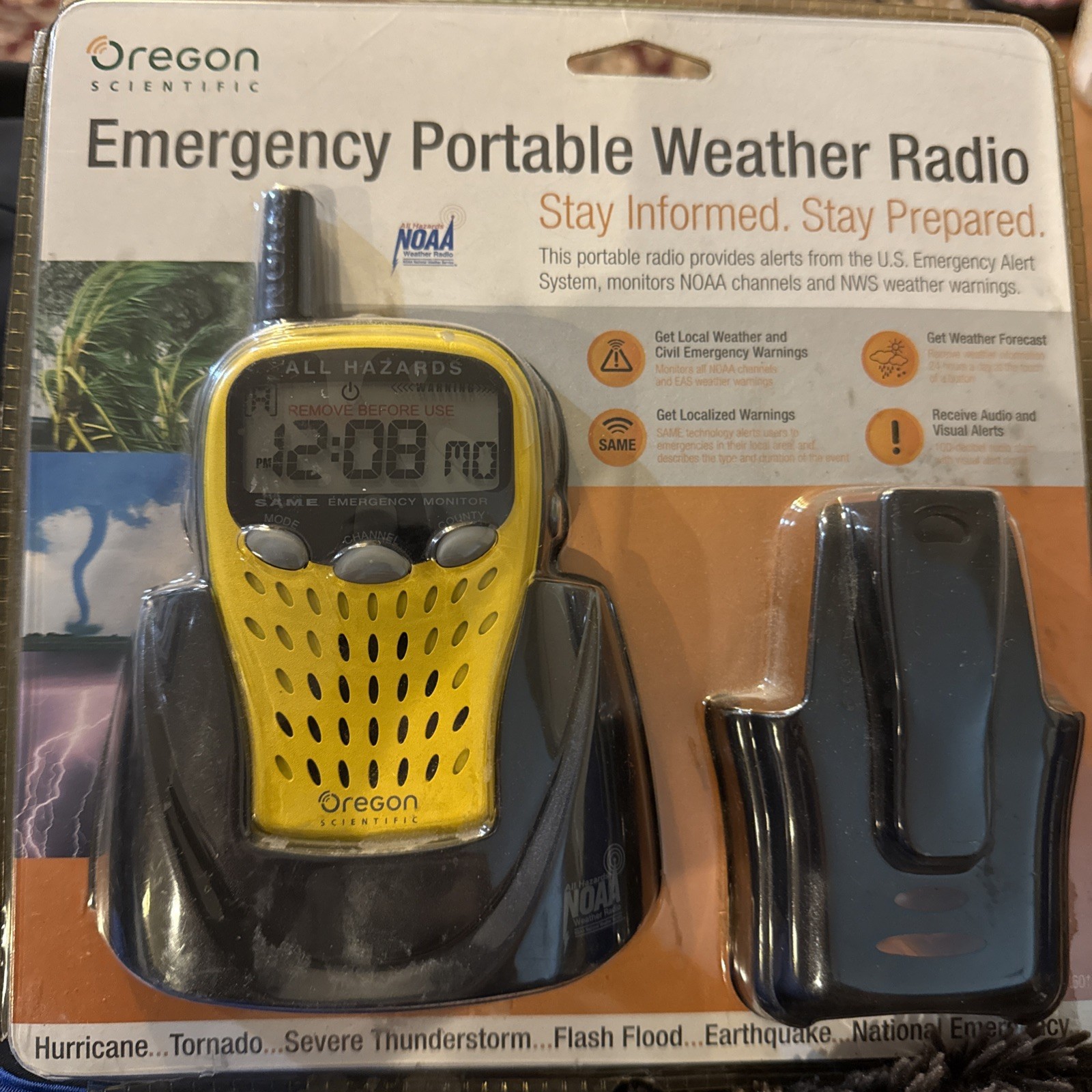 Oregon Scientific Emergency Portable Weather Radio WR601N NOAA All Hazards – New